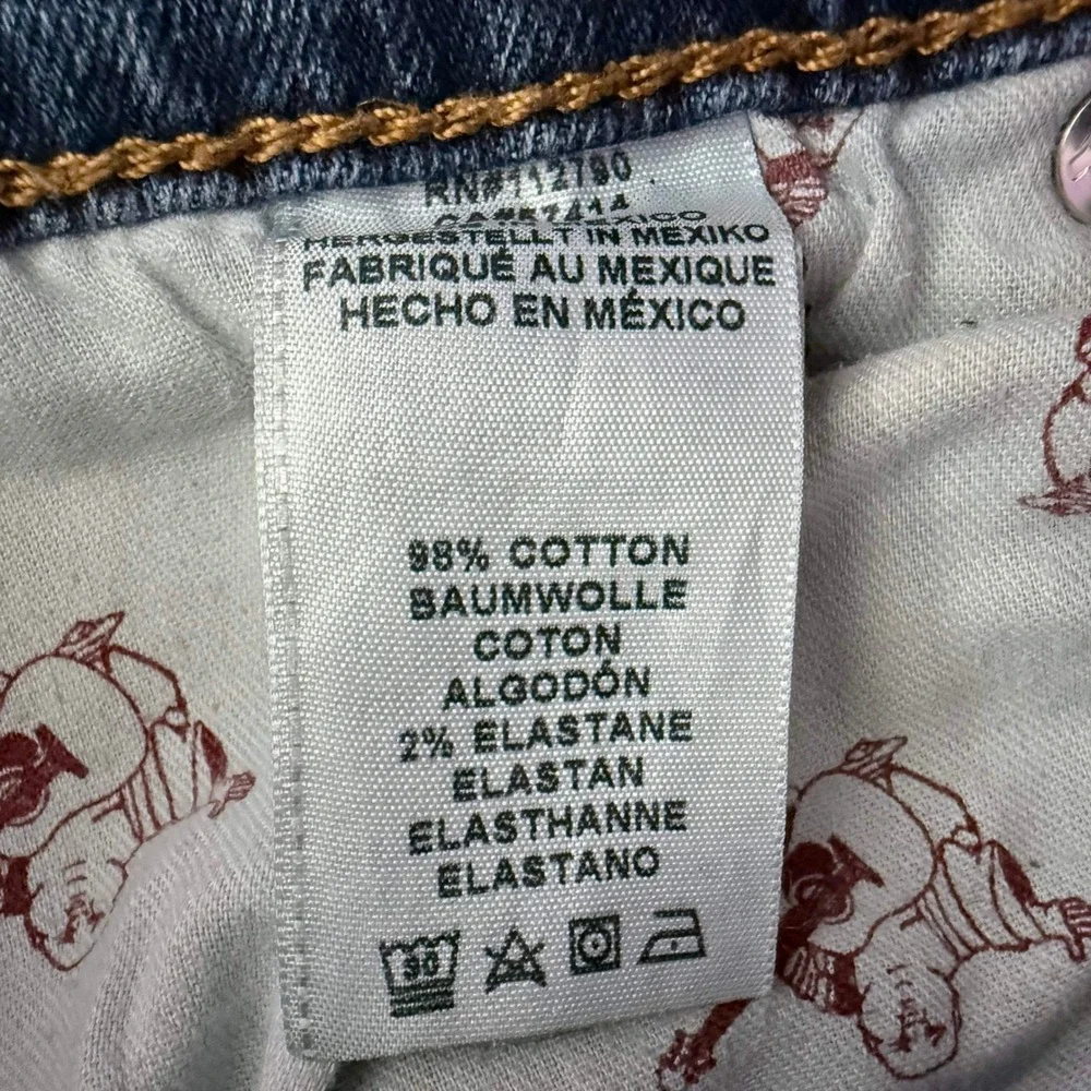 True Religion Straight Flap Jeans Mens 36 Blue Denim Y2K Streetwear Horseshoe